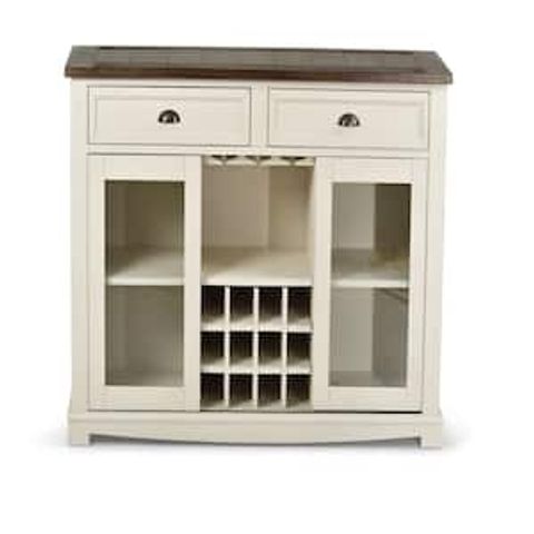 Steve Silver Cayla White And Dark Oak Server With Storage Cy400Svkw ... with regard to How The Steve Silver Cayla Counter Table Transforms Kitchen Spaces